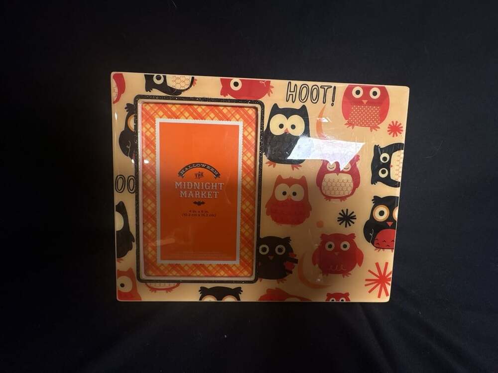Halloween The Midnight Market Owl Pattern Photo Frame 4x6